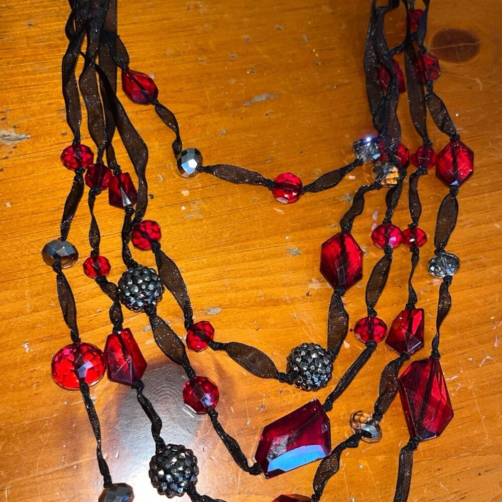 Layered Jewel Bead Necklace